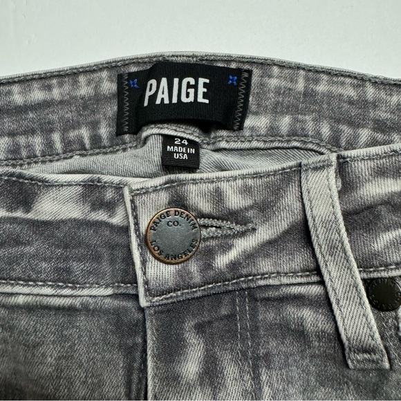 Paige Verdugo Stretch Crop Jean In Chelsea Grey Size: 24x25 - Picture 8 of 9